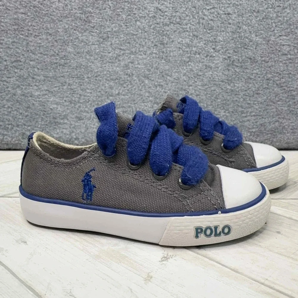 Polo‎ Ralph Lauren Toddler Little Kids Size 5 Carson Laceless Shoes Preppy Pony